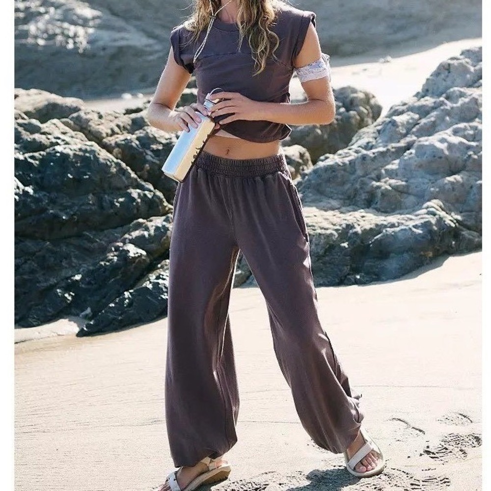 Free People Movement Womens Hot Shot Crossover Set Dark Espresso Small NWT
